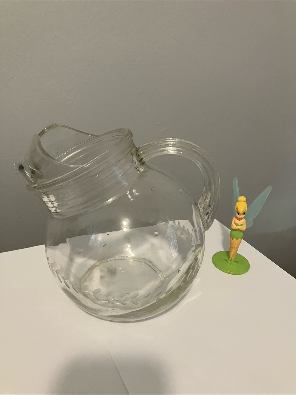 Clear Glass Pitcher with Handle